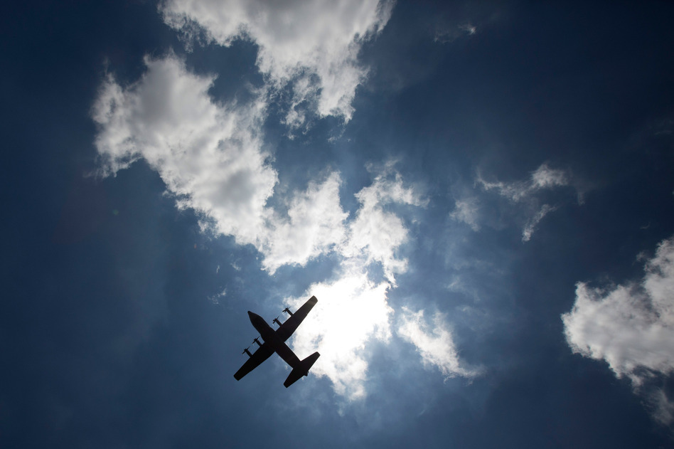 A military aircraft carrying Mandela's body departs from Waterkloof military airbase for the Eastern Cape on Saturday in Pretoria, South Africa.