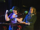 If you'd just delivered a no-holds-barred Tarzan yell, you'd be celebrating, too. Comedian Lizz Winstead (right) and Julia Lunetta are not shy. If you'd just delivered a no-holds-barred Tarzan yell, you'd be celebrating, too. Comedian Lizz Winstead (right) and Julia Lunetta are not shy.