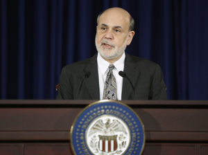 Federal Reserve Chairman Ben Bernanke delivers remarks at his final planned news conference before his retirement, at the Federal Reserve Bank headquarters in Washington on Wednesday. Federal Reserve Chairman Ben Bernanke delivers remarks at his final planned news conference before his retirement, at the Federal Reserve Bank headquarters in Washington on Wednesday.