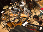 Michele Rosewoman (bottom right) is joined by batá percussionists in performance with her New Yor-Uba Ensemble in 2013. Michele Rosewoman (bottom right) is joined by batá percussionists in performance with her New Yor-Uba Ensemble in 2013.
