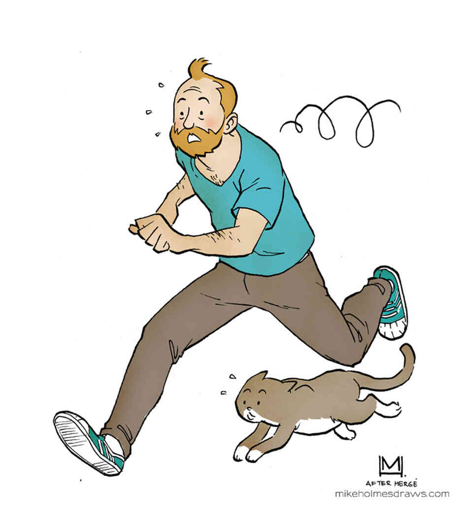 Mike Holmes and Ella drawn in the style of Tintin. Mike Holmes and Ella drawn in the style of Tintin.