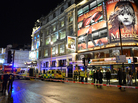 A rescue operation is underway at the Apollo Theatre in London after part of the roof collapsed during a performance, trapping people inside. A rescue operation is underway at the Apollo Theatre in London after part of the roof collapsed during a performance, trapping people inside.