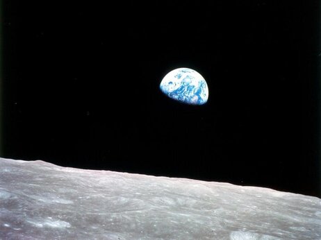 The iconic "Earthrise" photo taken by astronaut Bill Anders through a window on the Apollo 8 command module on Dec. 24, 1968. The iconic "Earthrise" photo taken by astronaut Bill Anders through a window on the Apollo 8 command module on Dec. 24, 1968.