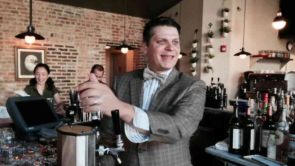 Sebastian Zutant is the owner of The Red Hen restaurant in Washington, D.C. He's also a sommelier. He and a friend at DC Brau have developed their own beer-wine mashup. Sebastian Zutant is the owner of The Red Hen restaurant in Washington, D.C. He's also a sommelier. He and a friend at DC Brau have developed their own beer-wine mashup.