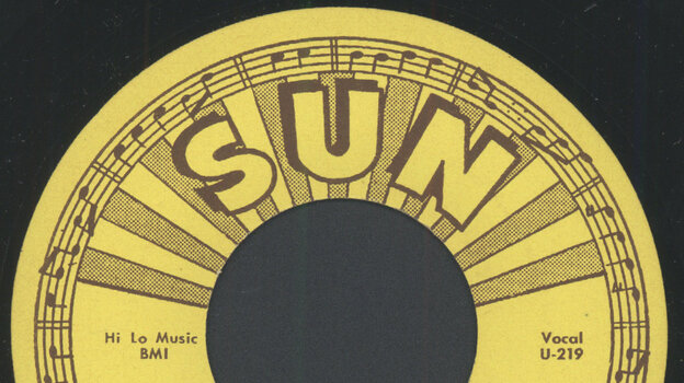 Label for Warren Smith's "Ubangi Stomp" on Sun Records. (Courtesy of the artist)