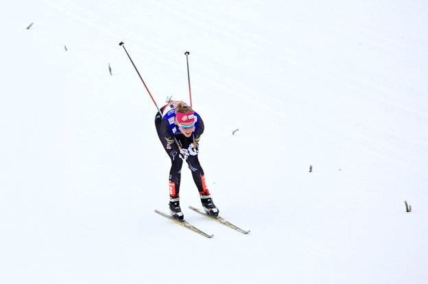 Sadie Bjornsen in the 2013 Nordic World Championships at Val di Fiemme, Italy. She is on the U.S. Olympic team. (Image credit: U.S. Ski Team)