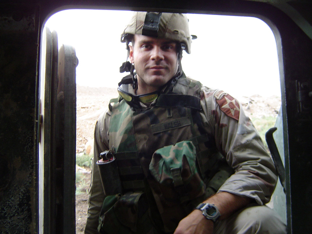 Will Walsh fought in Fallujah in 2004. He says he has thought about it every day for the past 10 years. (Image credit: Quil Lawrence/NPR)
