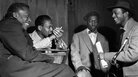 Jimmy Heath and friends at a session at New York's WOR Studios in 1953. Left to right: Miles Davis, Kenny Drew, Art Blakey, Jimmy Heath. Jimmy Heath and friends at a session at New York's WOR Studios in 1953. Left to right: Miles Davis, Kenny Drew, Art Blakey, Jimmy Heath.