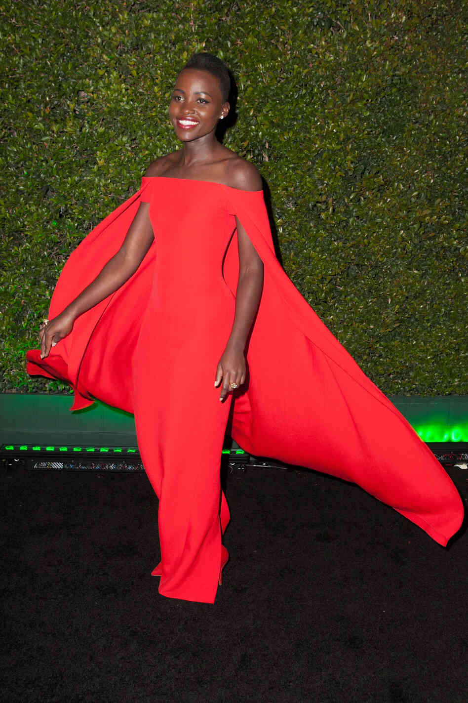 Lupita Nyong'o, nominated for 12 Years a Slave, wore this absolutely amazing dress, which almost made watching two hours of red carpet coverage worthwhile. Lupita Nyong'o, nominated for 12 Years a Slave, wore this absolutely amazing dress, which almost made watching two hours of red carpet coverage worthwhile.