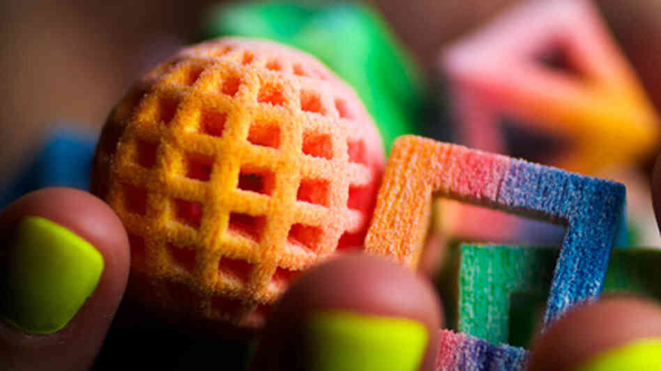 We may not be able to 3-D print an apple pie or Peking duck yet. But you can now make these rainbow sugar spheres and cubes with a $10,000 ChefJet Pro 3-D food printer. We may not be able to 3-D print an apple pie or Peking duck yet. But you can now make these rainbow sugar spheres and cubes with a $10,000 ChefJet Pro 3-D food printer.