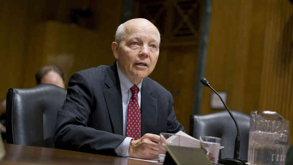 John Koskinen, President Obama's choice to head the Internal Revenue Service, testifies Dec. 10 on Capitol Hill before the Senate Finance Committee hearing on his nomination. John Koskinen, President Obama's choice to head the Internal Revenue Service, testifies Dec. 10 on Capitol Hill before the Senate Finance Committee hearing on his nomination.