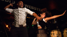 Roël Calister and Diamanta von Lieschdeck from Amsterdam's KiT, blending music from Curaçao with house and hip-hop, perform onstage during globalFEST at Webster Hall in New York City on Jan. 12, 2014. Roël Calister and Diamanta von Lieschdeck from Amsterdam's KiT, blending music from Curaçao with house and hip-hop, perform onstage during globalFEST at Webster Hall in New York City on Jan. 12, 2014.