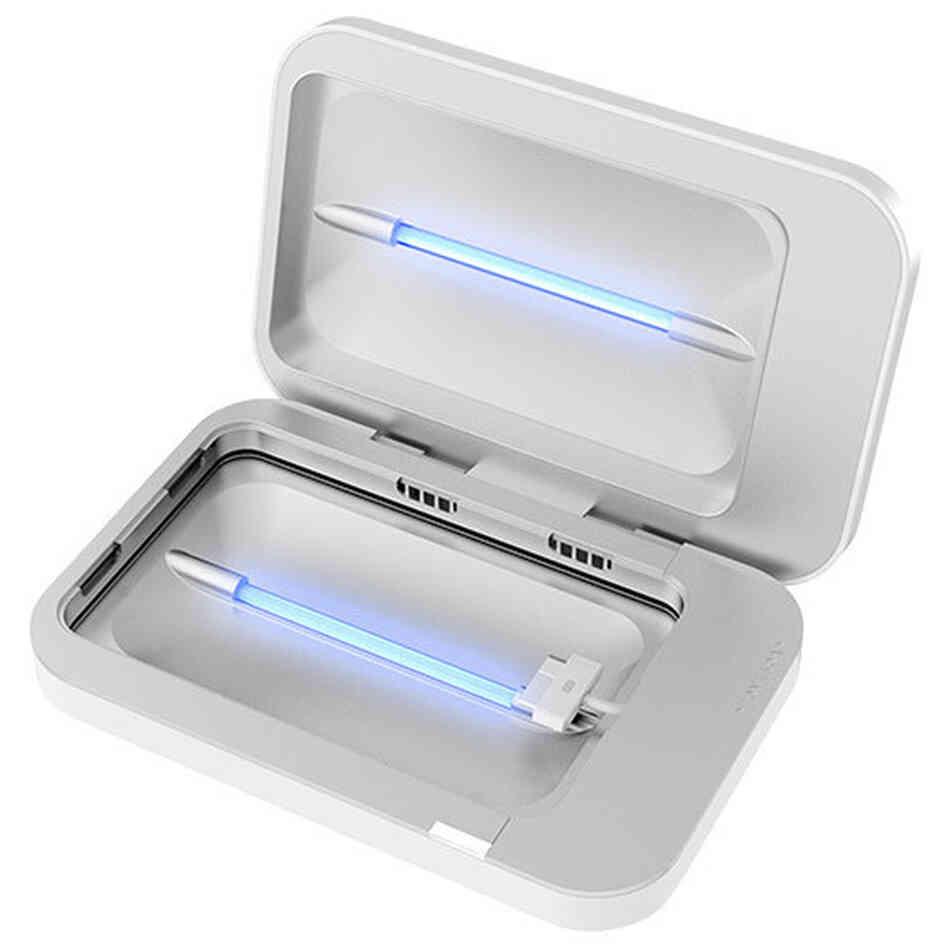 PhoneSoap uses UV-C light to clean your phone while it charges. PhoneSoap uses UV-C light to clean your phone while it charges.