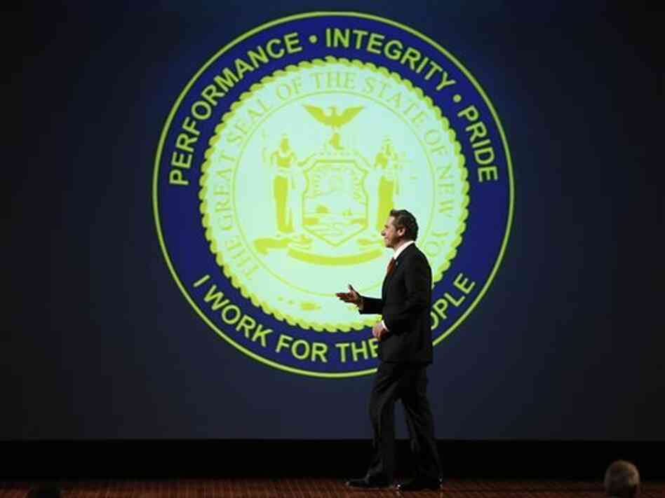 New York Gov. Andrew Cuomo walks across the stage to deliver his annual State of the State address earlier this month, where he called for access to medical marijuana for some patients. New York Gov. Andrew Cuomo walks across the stage to deliver his annual State of the State address earlier this month, where he called for access to medical marijuana for some patients.