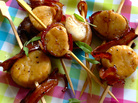 Bacon-Wrapped Scallops With Maine Maple Syrup Bacon-Wrapped Scallops With Maine Maple Syrup