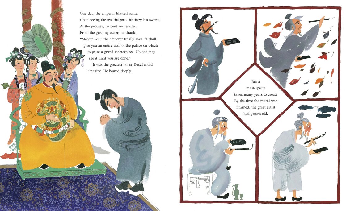 Excerpted from Brush Of The Gods by Lenore Look, illustrated by Meilo So. Copyright 2013 by Lenore Look and Meilo So. Excerpted by permission of Schwartz & Wade Books. Excerpted from Brush Of The Gods by Lenore Look, illustrated by Meilo So. Copyright 2013 by Lenore Look and Meilo So. Excerpted by permission of Schwartz & Wade Books.