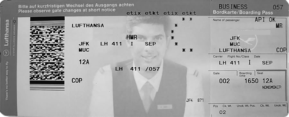 The way they are now: One of Pete Smart's boarding passes from last month. The way they are now: One of Pete Smart's boarding passes from last month.