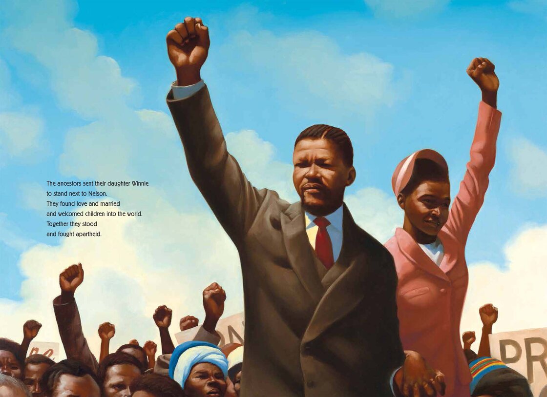 Excerpted from Nelson Mandela by Kadir Nelson. Copyright 2013 by Kadir Nelson. Excerpted by permission of HarperCollins Children's Books. Excerpted from Nelson Mandela by Kadir Nelson. Copyright 2013 by Kadir Nelson. Excerpted by permission of HarperCollins Children's Books.