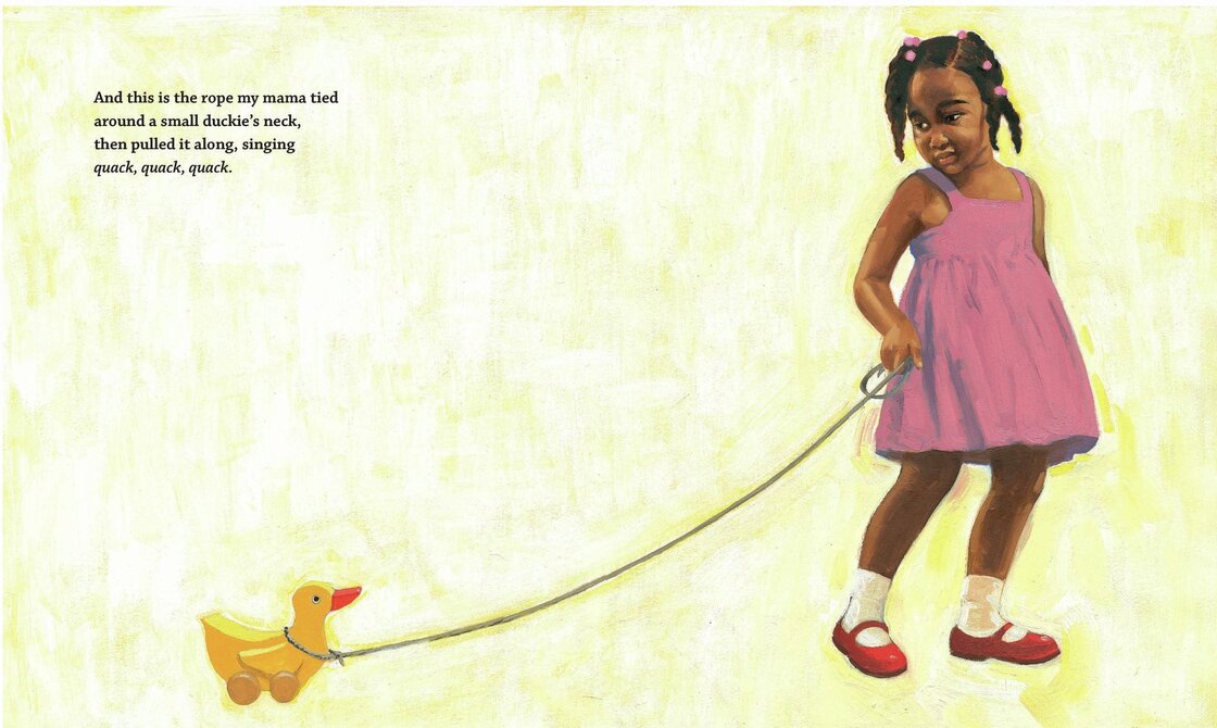 Excerpted from This Is The Rope: A Story Of The Great Migration by Jacqueline Woodson, illustrated by James Ransome. Copyright 2013 by Jacqueline Woodson and James Ransome. Excerpted by permission of Nancy Paulson Books. Excerpted from This Is The Rope: A Story Of The Great Migration by Jacqueline Woodson, illustrated by James Ransome. Copyright 2013 by Jacqueline Woodson and James Ransome. Excerpted by permission of Nancy Paulson Books.