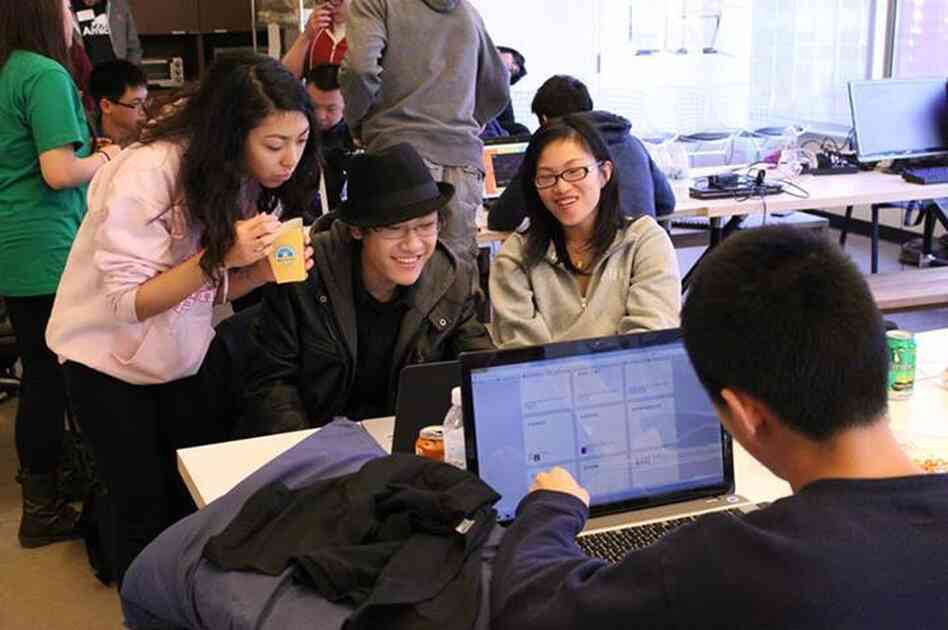 Participants collaborate on coding projects at StudentRND's CodeDay SF in January 2014. Participants collaborate on coding projects at StudentRND's CodeDay SF in January 2014.