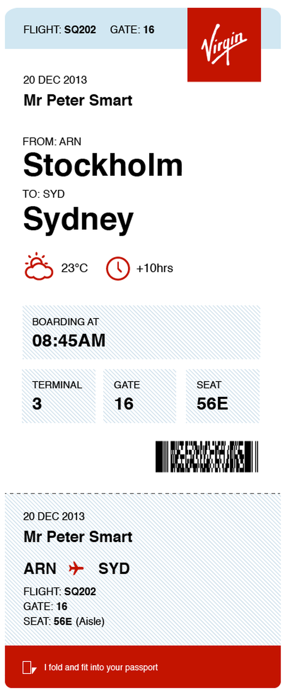 The better boarding pass design. The better boarding pass design.