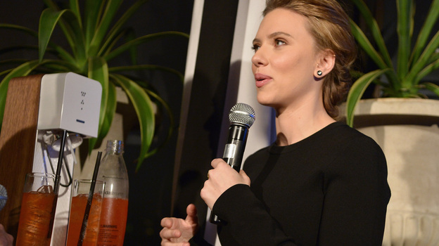 Scarlett Johansson recently became SodaStream's spokeswoman and appeared at an event at the Gramercy Park Hotel on Jan. 10 in New York City. The actress soon found herself engulfed in controversy because of her affiliation with a company that has a factory in a Jewish settlement in the West Bank. (Image credit: Mike Coppola/Getty Images for SodaStream)