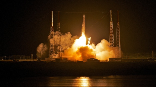 SpaceX's Dragon spacecraft atop rocket Falcon 9 lifts off from Cape Canaveral in Florida in May 2012. The launch made SpaceX the first commercial company to send a spacecraft to the International Space Station. (Image credit: Getty Images)