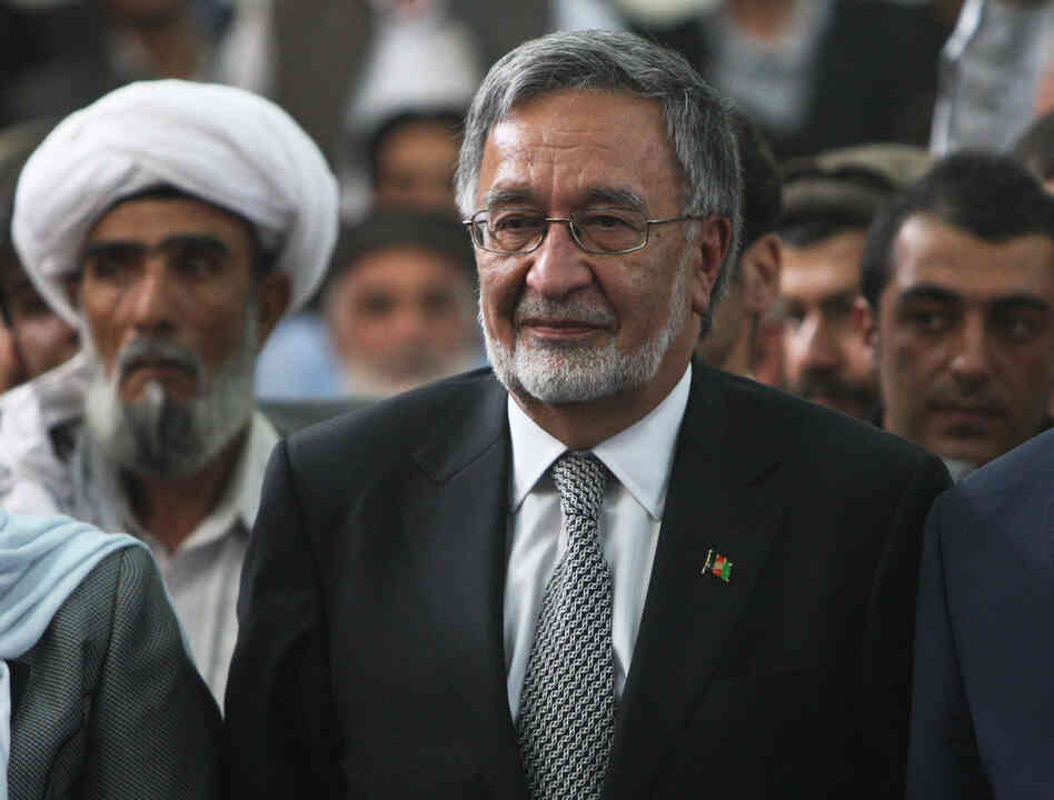 Candidate Zalmai Rassoul (center) is a former foreign minister. Candidate Zalmai Rassoul (center) is a former foreign minister.