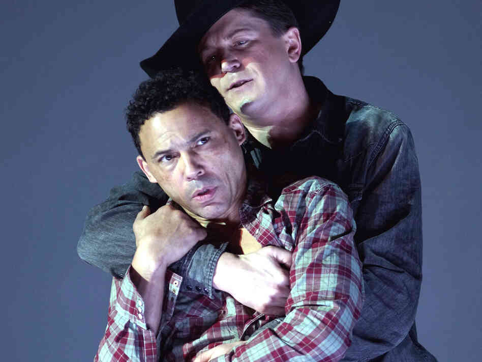 Tom Randle (left) and Daniel Okulitch star in the opera Brokeback Mountain. Tom Randle (left) and Daniel Okulitch star in the opera Brokeback Mountain.