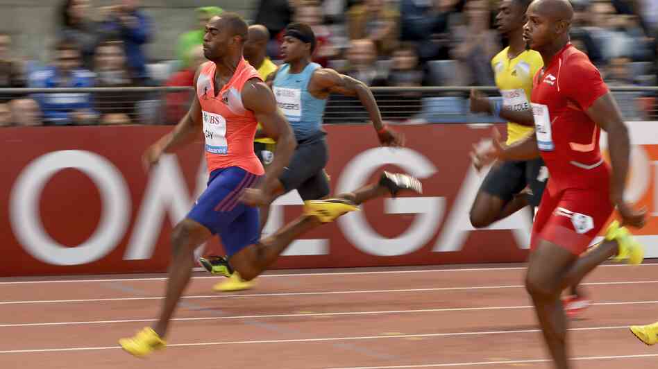 Shortly after winning this race, Tyson Gay acknowledged failing a drug test. He is believed to have used a cream provided by an anti-aging specialist whose clients include several NFL players, reports ProPublica. Shortly after winning this race, Tyson Gay acknowledged failing a drug test. He is believed to have used a cream provided by an anti-aging specialist whose clients include several NFL players, reports ProPublica.