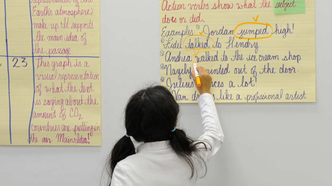 A fifth-grade student uses her cursive skills at a school in Baltimore. The Indiana Senate recently passed a bill that would restore instruction of cursive writing as an educational standard. A fifth-grade student uses her cursive skills at a school in Baltimore. The Indiana Senate recently passed a bill that would restore instruction of cursive writing as an educational standard.