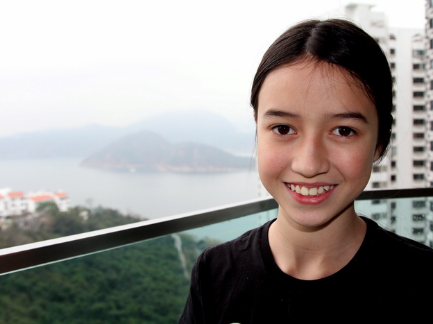 Lucy Skrine, 11, is part of a group of activists who gathered about 64,000 signatures pressing Hong Kong's government to destroy its stockpile of 28 tons of ivory. (Image credit: NPR)