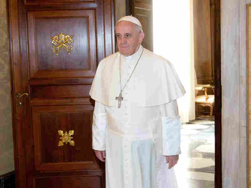 Pope Francis arrives to meet Haiti's President Michel Joseph Martelly at the Vatican on Monday. Pope Francis arrives to meet Haiti's President Michel Joseph Martelly at the Vatican on Monday.