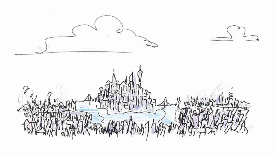 City in a field City in a field