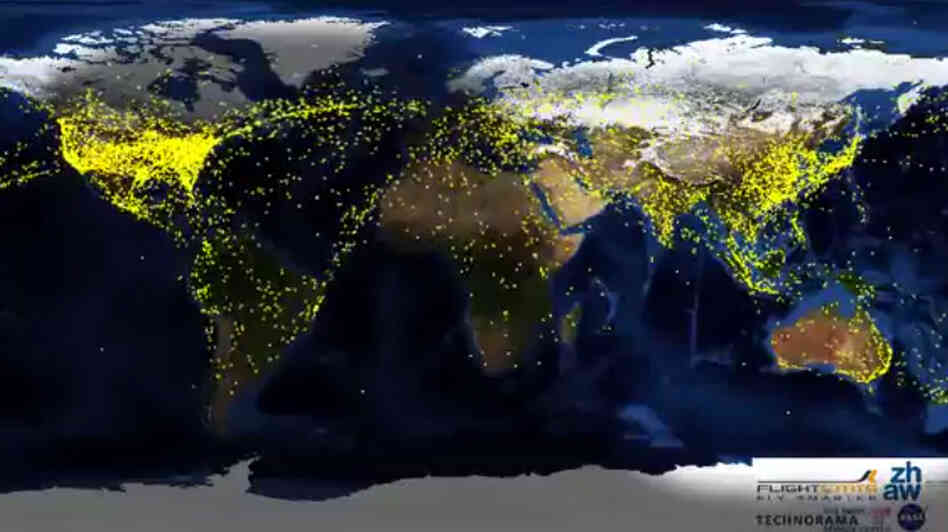 Air traffic worldwide. Air traffic worldwide.