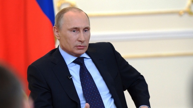 Russian President Vladimir Putin during his news conference Tuesday. (AP)