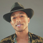 Pharrell, sporting more conventional headwear. Pharrell, sporting more conventional headwear.