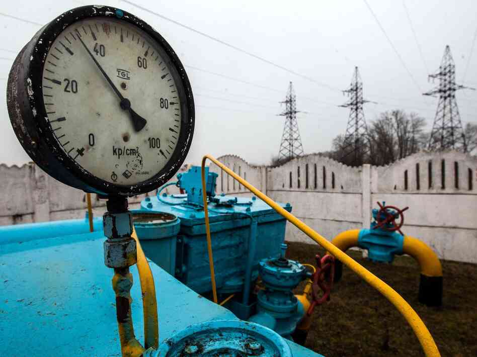 Valves of gas pipe-line are seen in the gas station not far from Kiev on March 4, 2014. Valves of gas pipe-line are seen in the gas station not far from Kiev on March 4, 2014.