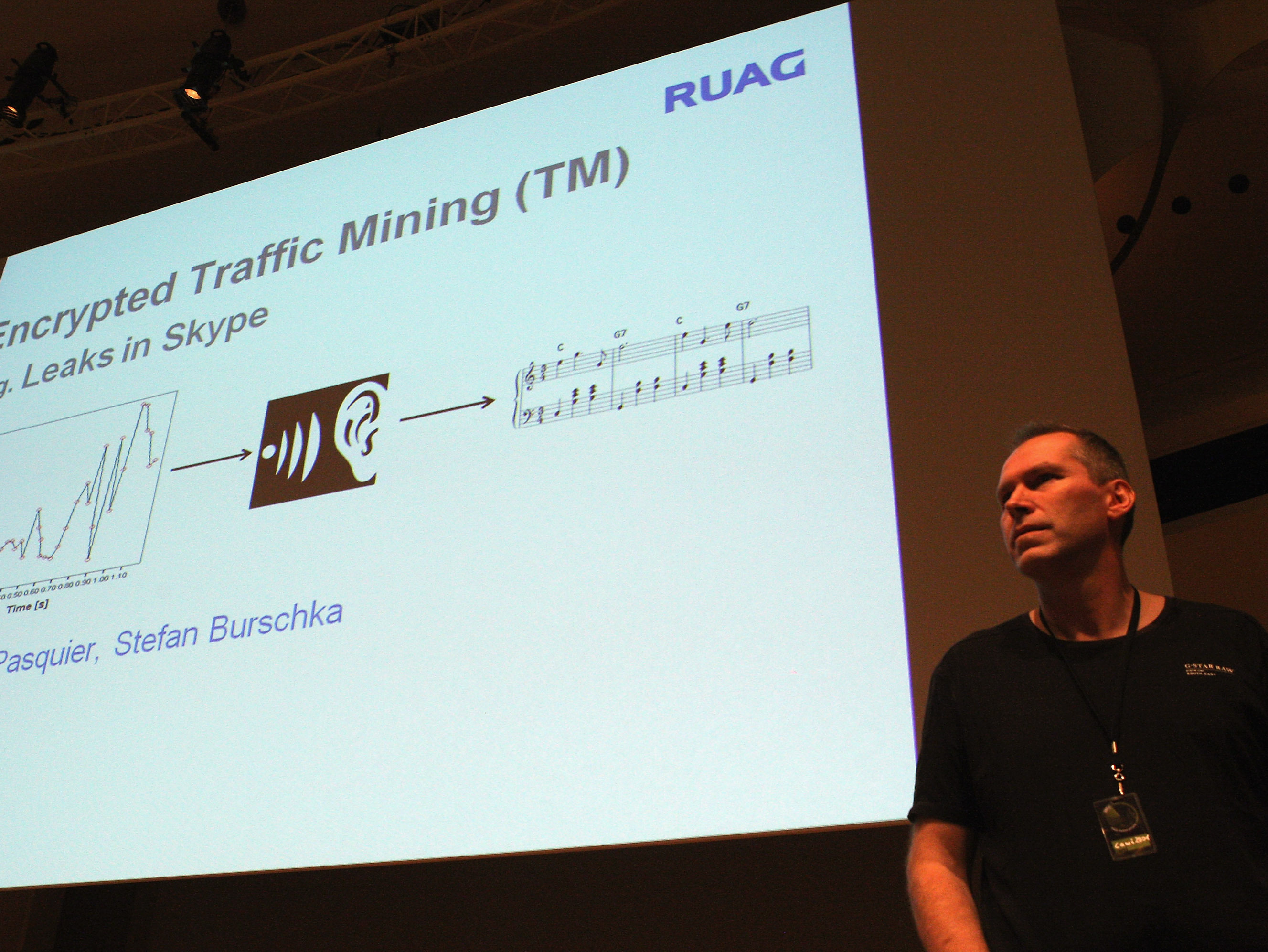 A PowerPoint slide is projected on a screen prior to a lecture at the 28th Chaos Communication Congress computer hacker conference in Berlin. A PowerPoint slide is projected on a screen prior to a lecture at the 28th Chaos Communication Congress computer hacker conference in Berlin.