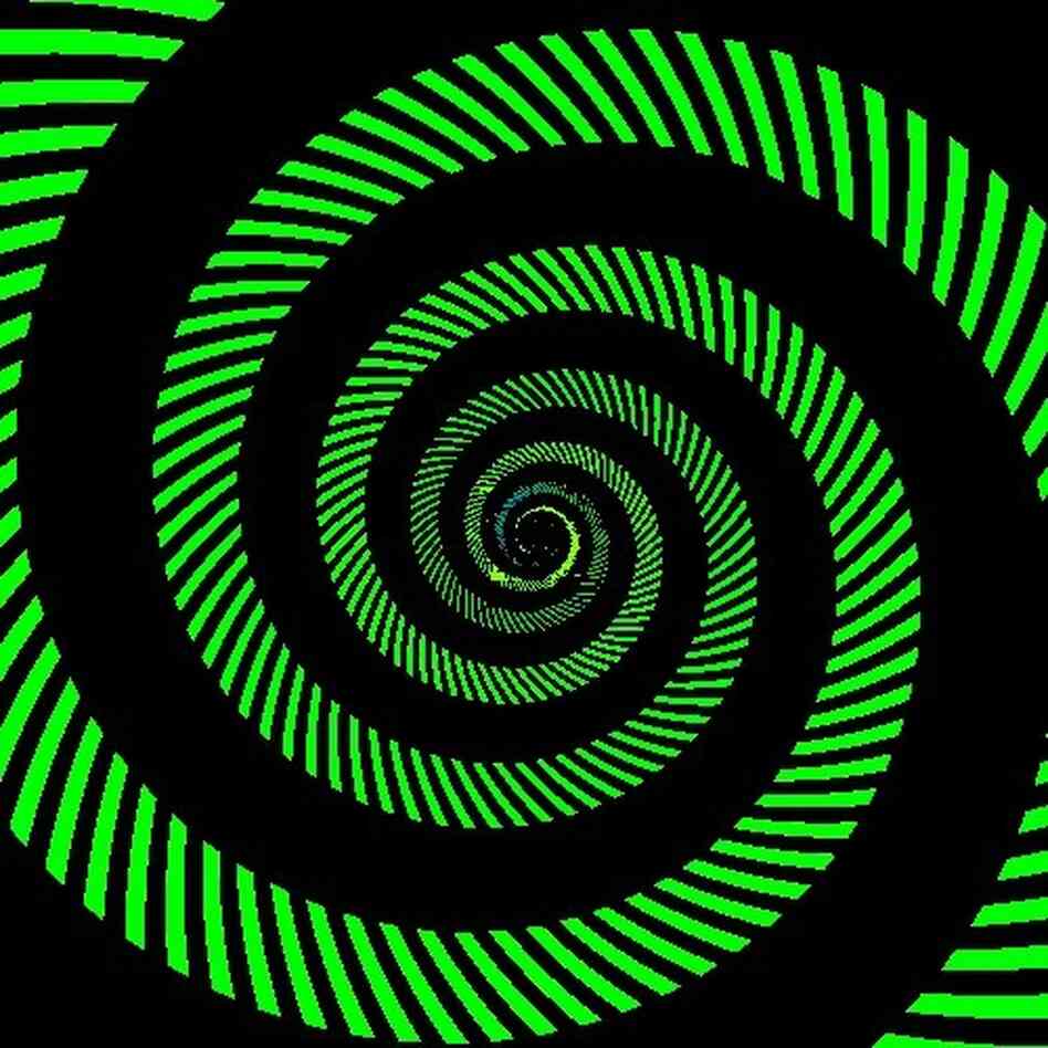 Green and black spiral pattern Green and black spiral pattern