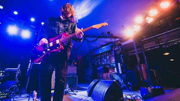 British post-punk band Eagulls performs at NPR Music's SXSW showcase. (Adam Kissick for NPR)