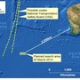 This map adds in routes that investigators believe Malaysia Flight 370 might have taken.
