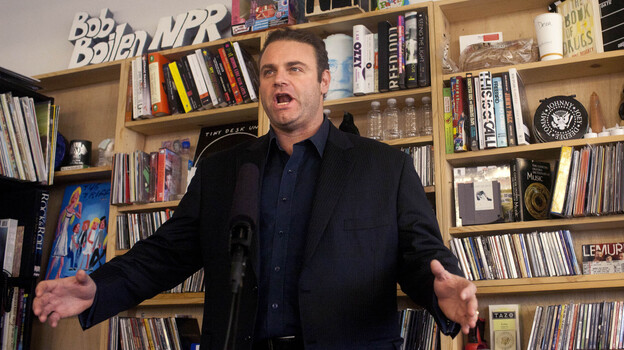 Joseph Calleja performed a Tiny Desk Concert November 26. (Abbey Oldham/NPR)