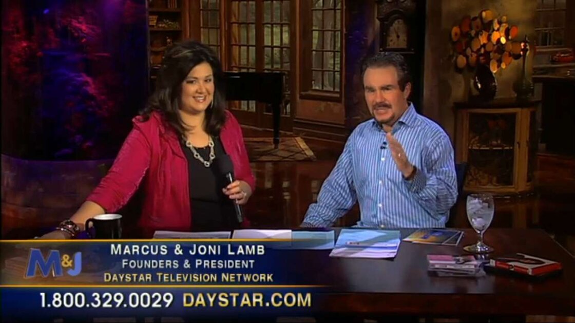 Marcus and Joni Lamb, founders of Daystar, also host their own show, as seen in this screenshot from their network. With $233 million in assets, Daystar is the largest religious television network in America that also calls itself a church. Marcus and Joni Lamb, founders of Daystar, also host their own show, as seen in this screenshot from their network. With $233 million in assets, Daystar is the largest religious television network in America that also calls itself a church.