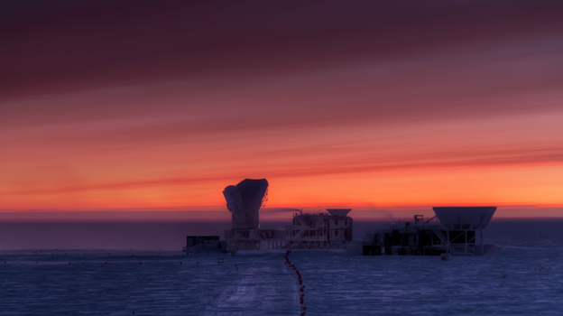 The National Science Foundation's South Pole Station, home to the BICEP2 telescope. (Harvard University)