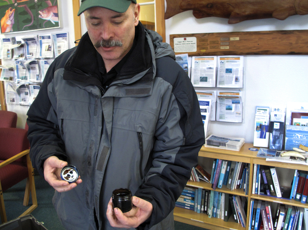 Scott Pegau, a scientist at the Prince William Sound Science Center, studies the effects of spilled oil on the environment in Cordova, Alaska. (Image credit: NPR)