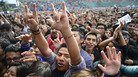 Fans attend the second day of the Vive Latino 2013 Music Fest at the Foro Sol in Mexico City. Fans attend the second day of the Vive Latino 2013 Music Fest at the Foro Sol in Mexico City.