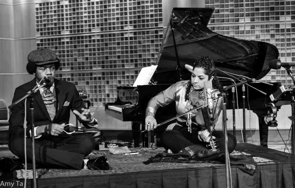 Violinist Nistha Raj and beat boxer Christylez Bacon perform the song "Shivranjani" in NPR's Studio One. Violinist Nistha Raj and beat boxer Christylez Bacon perform the song "Shivranjani" in NPR's Studio One.
