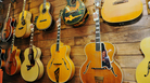 A few of the D'Angelico guitars set to be auctioned, pictured here at the GTR showroom in New York City. A few of the D'Angelico guitars set to be auctioned, pictured here at the GTR showroom in New York City.