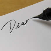 The beginning of a handwritten letter.